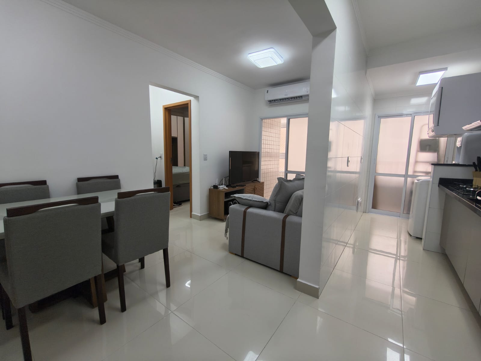 Cozinha e sala integradas
